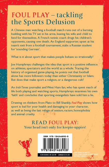 back cover of "Foul Play" by Joe Humphreys